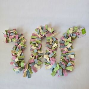 6ft Easter Pastel Felt Rag Felt Fringe Strip Garland Spring Mantel Decor